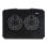 Soporte refrigerante portátil Hama Black Metal 2 ventiladores LED azul hasta 15,6" ajuste altura