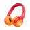 Auricular Fresh 'n Rebel Code Junior Wireless Bluetooth Supraaural Plegable Funny Fox Kids 48h Naranja Rojo