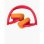 Auricular Fresh 'n Rebel Code Junior Wireless Bluetooth Supraaural Plegable Funny Fox Kids 48h Naranja Rojo
