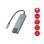 Adattatore USB-C a Ethernet Equip 133496 2.5G, 2x USB-A, 2x USB-C, Alluminio, 100W PD