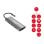Adaptador USB-C Equip 133695 9-en-1 HDMI 4K/60Hz 100W PD Ethernet Aluminio Gris