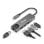 Adaptador USB-C Equip 133489 5 en 1 4K HDMI 2xUSB-A Ethernet Gigabit PD100W Aluminio Gris