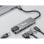 Adaptador USB-C Equip 133489 5 en 1 4K HDMI 2xUSB-A Ethernet Gigabit PD100W Aluminio Gris
