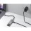 Adaptador USB-C Equip 133489 5 en 1 4K HDMI 2xUSB-A Ethernet Gigabit PD100W Aluminio Gris