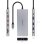 Nanocable 10.16.4612 Hub 2-em-1 USB-C 3.2 com 3xUSB-A, 2xHDMI 4K60Hz, DP, RJ45, Slot SD/TF, Áudio e PD 100W Alumínio Cinzento