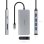 Nanocable 10.16.4609 Hub USB-C 8-em-1 com 3xUSB-A 3.0, HDMI 4K@60Hz, RJ45, Slot SD/TF e PD 100W Alumínio Cinzento