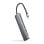 Hub USB-C Nanocable 10.16.4608 8 en 1 2xUSB-A 3.0 3xUSB-C 3.0 HDMI 4K PD100W Jack 3.5mm Aluminio Gris
