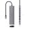 Hub USB-C Nanocable 10.16.4608 8 en 1 2xUSB-A 3.0 3xUSB-C 3.0 HDMI 4K PD100W Jack 3.5mm Aluminio Gris
