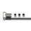 Candado portátil Kensington Universal 3 en 1, cable 1,8m, llave, carbono/plata