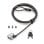 Candado portátil Kensington ClickSafe 2.0 Universal, Llave, 1,8m, 3 anclajes, Acero al carbón, Negro
