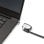Candado portátil Kensington ClickSafe 2.0 Universal, Llave, 1,8m, 3 anclajes, Acero al carbón, Negro