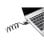 Candado portátil Kensington NanoSaver Llave Acero al carbón 2,3m Negro Plata
