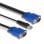 Kabel Lindy 32186 2m VGA USB 15 Way HD Male Schwarz Blau