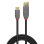 Cable USB Lindy 36911 1m USB-C a USB-A Macho 10Gbps Chapado Oro Negro Gris