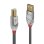 Cable USB Lindy 36644 5m USB 2.0 USB A macho a USB B macho contactos chapados en oro gris