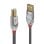 Cable USB Lindy 36644 5m USB 2.0 USB A macho a USB B macho contactos chapados en oro gris