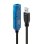 Cable USB Lindy 43158 8m USB 3.2 Gen 1 Macho-A a Hembra-A 5Gbps Blindado Negro