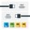 USB-C-Kabel 10Gbps 100W Power Delivery DP Alt Mode 0,5m Grau Schwarz