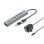 HUB USB Conceptronic HUBBIES20GP USB 3.2 Gen 1 Type-C et Type-A 5000 Mbit/s Aluminium Gris