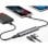 Hub USB 3.2 Gen 1 Type-C Equip 128963 4 Porte 5000 Mbit/s Nero Argento Alluminio