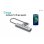 Hub USB i-tec 7 Puertos Metal USB-C/USB-A 5 Gbps Carga Activa Gris