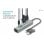 Hub USB i-tec 7 Puertos Metal USB-C/USB-A 5 Gbps Carga Activa Gris