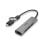 Lindy 43379 Hub 4 Portas USB 3.2 Gen1 Tipo-A/Tipo-C com Gigabit Ethernet 4K UHD Cinzento