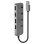 Hub USB Lindy 43309 4 Puertos USB 3.2 Gen 1 Aluminio ABS Gris 5Gbps