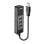 USB 3.2 Gen 1 Type-A Hub mit Gigabit Ethernet 5000 Mbit/s Schwarz Plastik 0,29 m Kabel