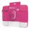 Funda para portátil Pantone 15.6" con ratón inalámbrico, acolchada, rosa, USB, universal