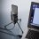 Microphone NGS MS120 USB cardioïde streaming podcast noir