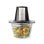 Minizerkleinerer Nedis KAMC300CGY 500W Glas 1L Edelstahlmesser Schwarz Silber Transparent