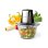 Minizerkleinerer Nedis KAMC300CGY 500W Glas 1L Edelstahlmesser Schwarz Silber Transparent