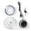 Minizerkleinerer Nedis KAMC300CGY 500W Glas 1L Edelstahlmesser Schwarz Silber Transparent