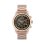 Reloj inteligente Forever SW-800 Verfi 1.3" IPS, Resistente Agua IP68, Banda Metal Oro S/M