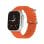 Maxcom Ecowatch 2 Bluetooth 27mm TFT Silber Orangene und Weiße Silikonarmband IP67 Pulsmesser Schlaftracking