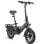 Bicicleta eléctrica DYU C3 plegable 14" 36V 7,5Ah 25km/h LED frenos disco IP54 negra