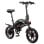 Bicicleta eléctrica DYU D3F Motor 250W 36V Batería 10Ah Plegable 14" Negro