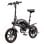Bicicleta eléctrica DYU D3F Motor 250W 36V Batería 10Ah Plegable 14" Negro