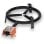Paellero Vitrokitchen QP301B 6500W 30cm Gas Butano/Propano 1 Anillo 3 Patas Negro/Naranja