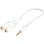 Cable de audio Vivanco 31009 2 x 3,5 mm hembra a 3,5 mm macho 0,2 m Blanco