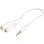 Câble Audio Vivanco 31009 2 x 3,5 mm H/F 0,2 m Blanc