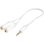 Cable de audio Vivanco 31009 2 x 3,5 mm hembra a 3,5 mm macho 0,2 m Blanco