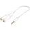 Câble Audio Vivanco 31009 2 x 3,5 mm H/F 0,2 m Blanc
