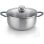 Casserole en acier inoxydable BRA Master avec poignée et couvercle durables