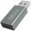 Adaptador USB 3.0 DCU Tecnologic USB Tipo C Cinza Alumínio Pequeno Leve Rápido