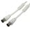 Conexión de antena TV macho-hembra Dcu Tecnologic 303030 filtros blancos 3m PVC