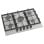 Piano cottura gas Infiniton 76AGX51 5 Fuochi Acciaio Inox Ghisa Wok Triple Corona