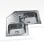 Fregadero Teka Angular 2C Acero Inoxidable 2 Senos Esquina 830x830mm Encastre