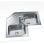 Fregadero Teka Angular 2C Acero Inoxidable 2 Senos Esquina 830x830mm Encastre